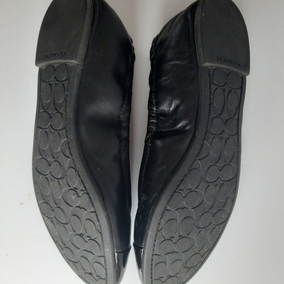 Coach Shoes Black Slip On Ballet Flats Sz 5.5B - Picture 6 of 7